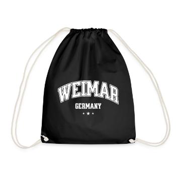 Weimar Germany – Retro College Design - Drawstring Bag - black - Front