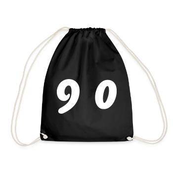 90. 90 ANS. 90e ANNIVERSAIRE. ANNIVERSAIRE 90 ANS. - Sac de sport léger - noir - Devant