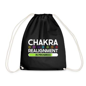 Chakra Alignment - Energy in Flow - Drawstring Bag - black - Front