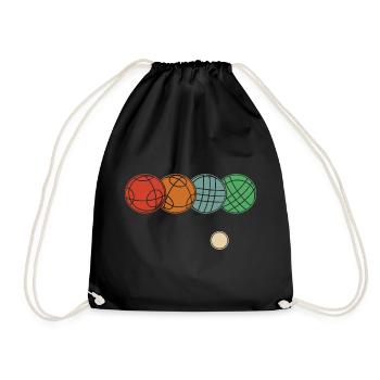 Boccia and Petanque Graphic Boccia Balls - Drawstring Bag - black - Front