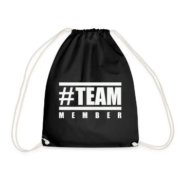 team_member_hashtag- - Turnbeutel - Schwarz - Vorne