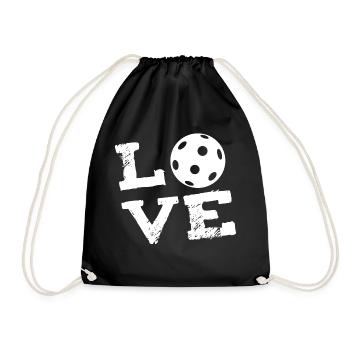 LOVE - field hockey Indoor Hockey Floorball - Drawstring Bag - black - Front