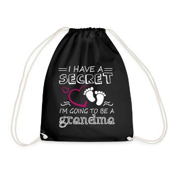 Je vais être une grand-mère t-shirt - Sac de sport léger - noir - Devant