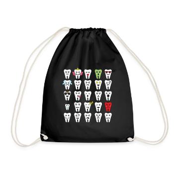 Dentiste Emotions Emoticon Tooth Art - Sac de sport léger - noir - Devant