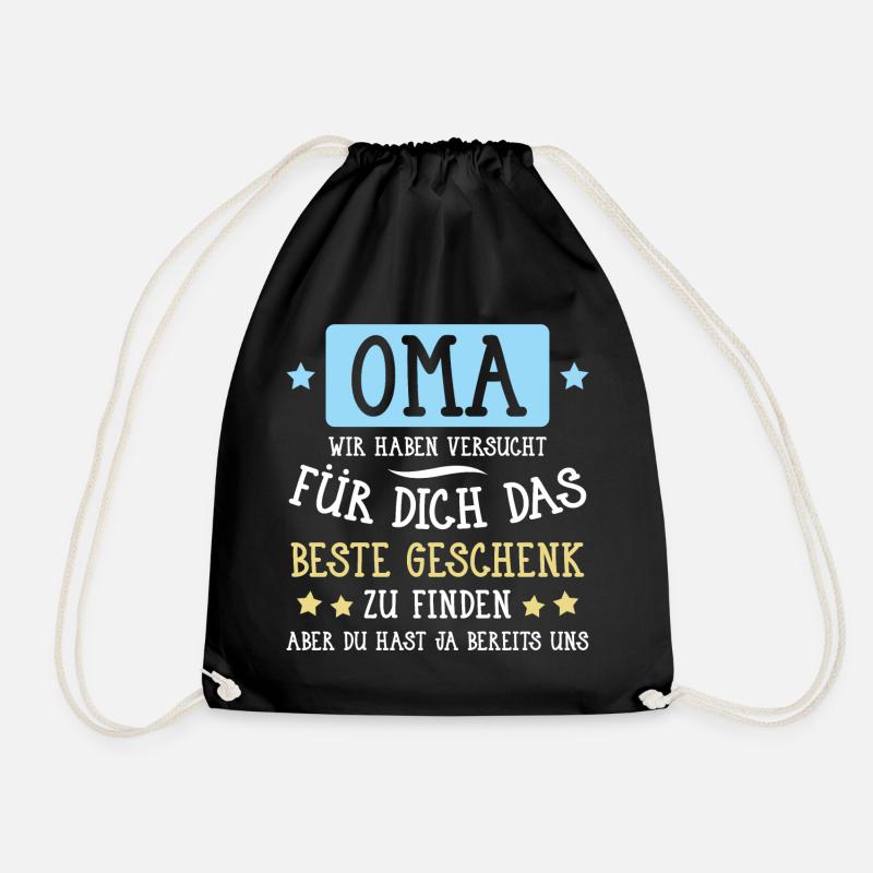 Oma... für dich das beste Geschenk... - Turnbeutel - Schwarz
