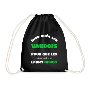 Dieu créa les Vaudois - Sac de sport léger - noir - Devant