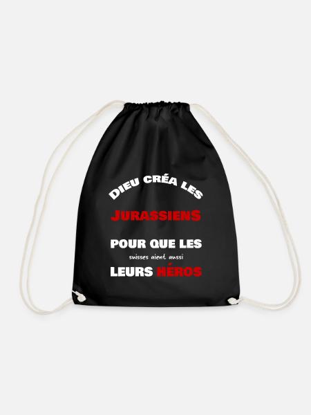 Dieu créa le jurassiens - Sac de sport léger - noir