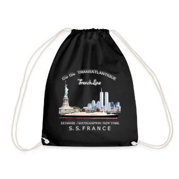 FRANCE PAQUEBOT NEW YORK - Sac de sport léger - noir - Devant