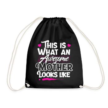 Mama Mutter - Turnbeutel - Schwarz - Vorne