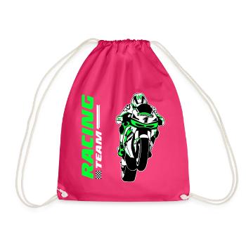 Motorcycle Racing - Moto GP - Superbike - Drawstring Bag - fuchsia - Front