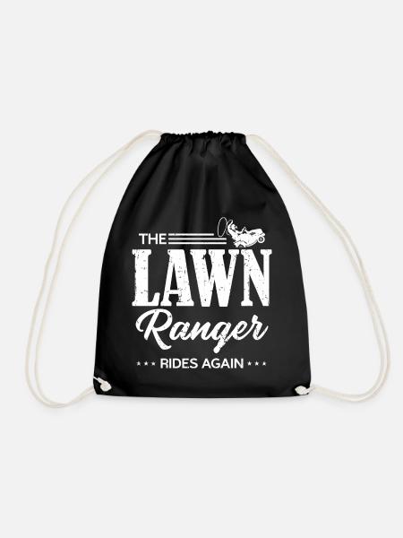 LawnRanger Rides again lawn guard drives again - Drawstring Bag - black
