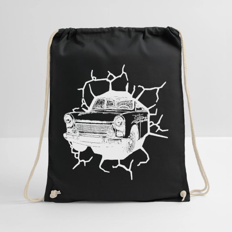 Trabi  Oldtimer Wall Fall Ostalgie Ossi Drawstring Bag