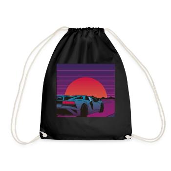 Supercar Act for your dreams Traumauto Sunrise - Turnbeutel - Schwarz - Vorne
