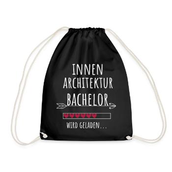 Innenarchitektur Bachelor Studium Geschenk - Turnbeutel - Schwarz - Vorne