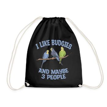 Perruche ondulée - Sac de sport léger - noir - Devant