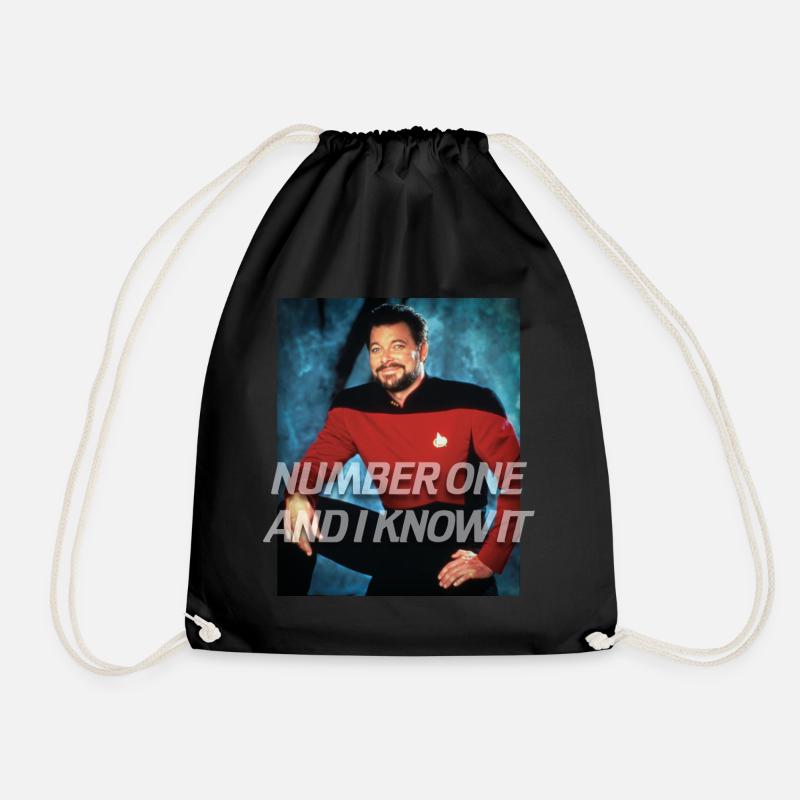 Star Trek The Next Generation Riker Nummer Eins - Turnbeutel - Schwarz