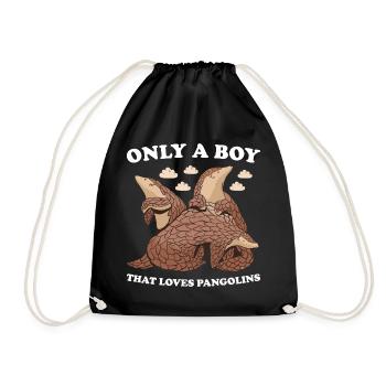 Seulement un garçon qui aime pangolin Pangolin - Sac de sport léger - noir - Devant