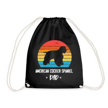 Cocker Spaniel américain - Sac de sport léger - noir - Devant