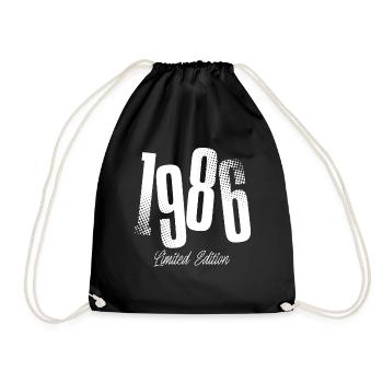 1986 Naissance anniversaire Année de construction - Sac de sport léger - noir - Devant