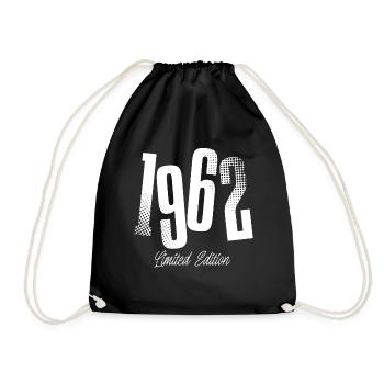 1962 Anniversaire de naissance Année de construction - Sac de sport léger - noir - Devant