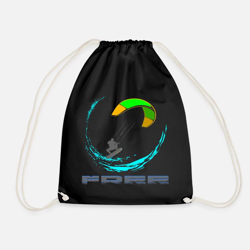 Kitesurf - Turnbeutel - Schwarz