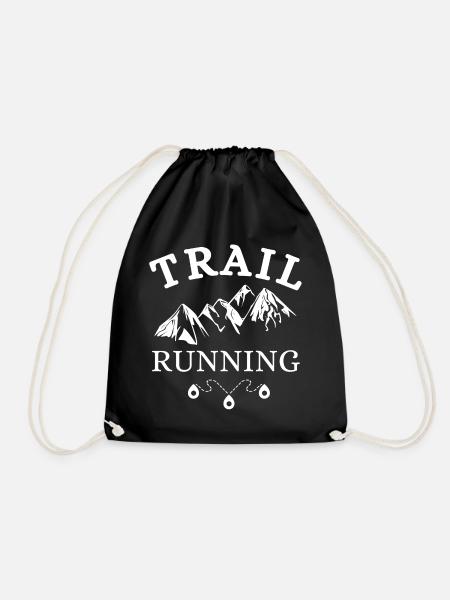 Trail, Trailrunning, Laufen - Turnbeutel - Schwarz