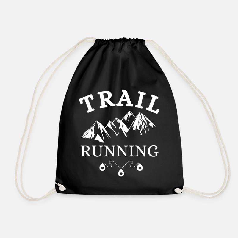 Trail, Trailrunning, Laufen - Turnbeutel - Schwarz