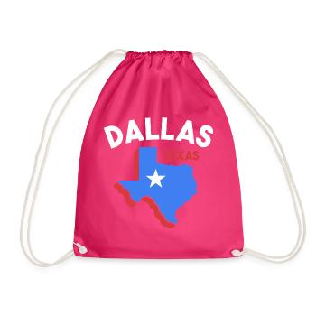 Conception de carte Dallas Texas pour les fiers Dallasites - Sac de sport léger - fuchsia - Devant