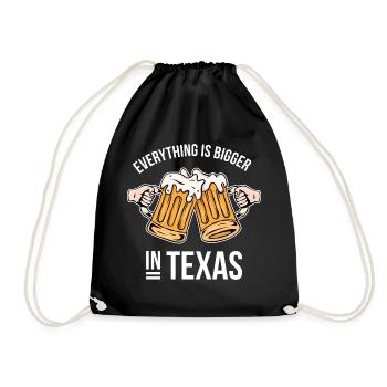 Beer in Texas: Design for proud Texans - Drawstring Bag - black - Front