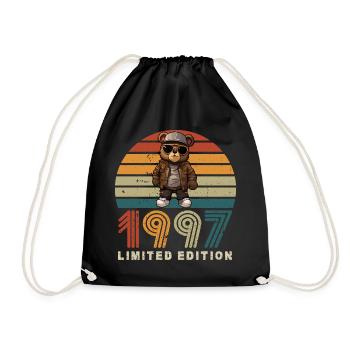 1997 Year of Manufacture Birthday Limited Edition Retro - Drawstring Bag - black - Front
