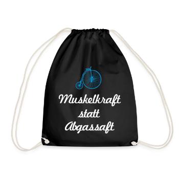 Rad Retro Vintage Fahrrad Radfahrer Fan Klima - Turnbeutel - Schwarz - Vorne