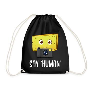 Say Human Fotograf - Turnbeutel - Schwarz - Vorne