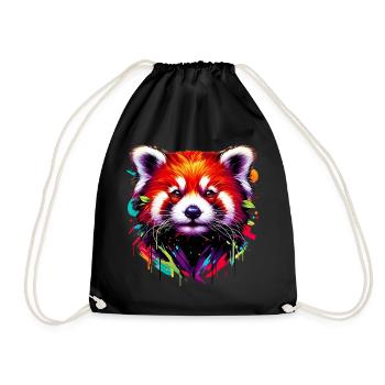 Petit panda - Sac de sport léger - noir - Devant