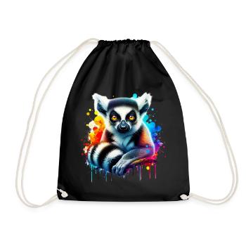 Lémurien - Sac de sport léger - noir - Devant