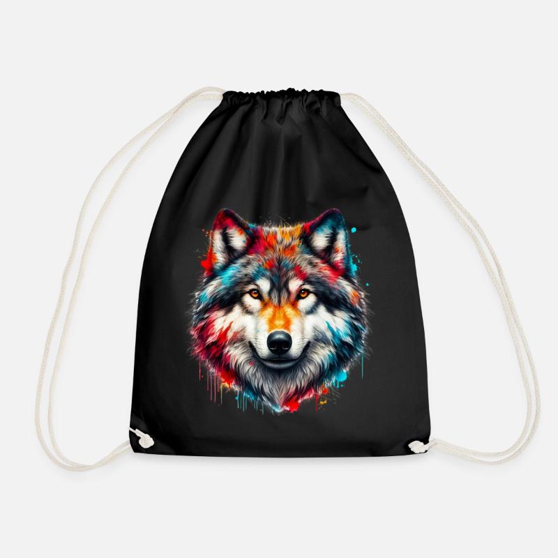 Wolf - Turnbeutel - Schwarz