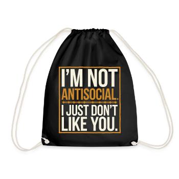 Keep your distance – honest opinion - Drawstring Bag - black - Front