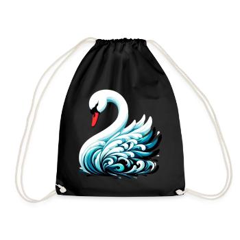 Cygne - Sac de sport léger - noir - Devant