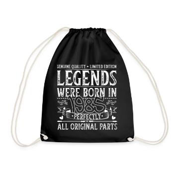 Legends were born in 1985 - Drawstring Bag - black - Front