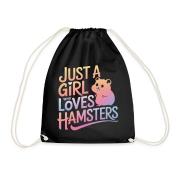 Hamster - Turnbeutel - Schwarz - Vorne