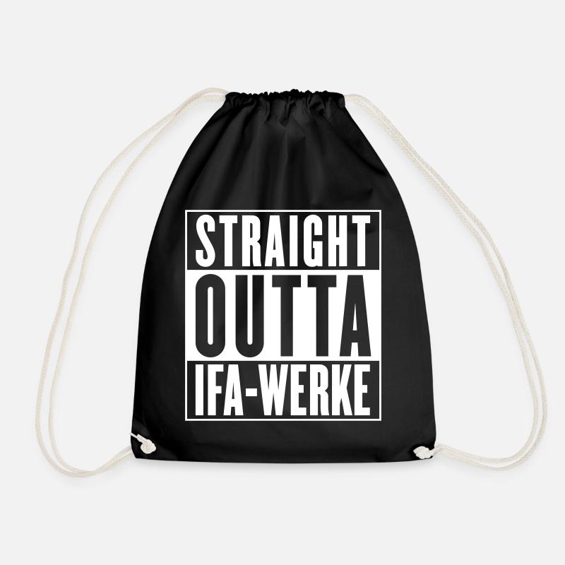 Straight outta IFA movements (color changeable) - Drawstring Bag - black