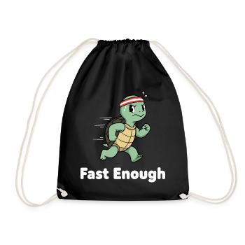 Tortue rapide en sprint - Sac de sport léger - noir - Devant