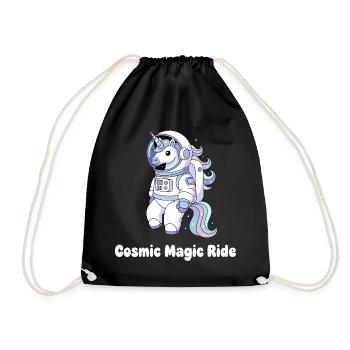 Cosmic Unicorn Space Travel - Drawstring Bag - black - Front