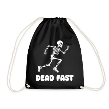 Skeleton Sprint Dead Fast - Drawstring Bag - black - Front