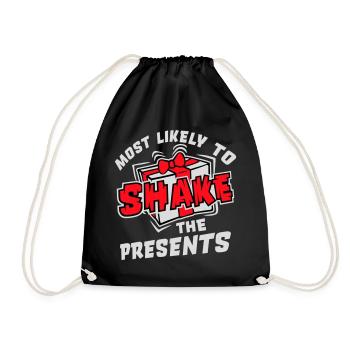 Le plus susceptible de secouer les cadeaux Noël Fun - Sac de sport léger - noir - Devant