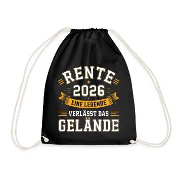 Pension 2026 A legend leaves the site - Drawstring Bag - black - Front