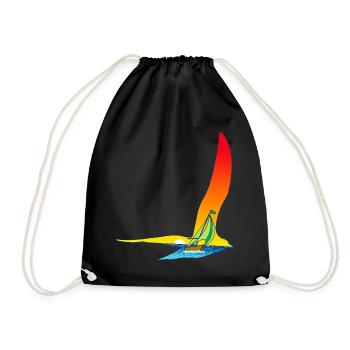 L'oiseau et le voilier - Sac de sport léger - noir - Devant