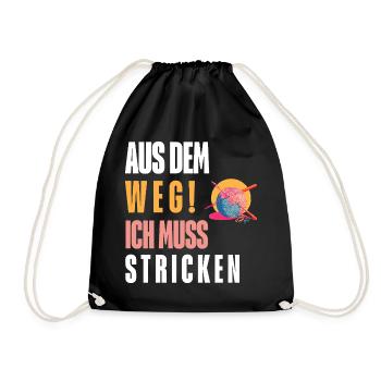 Laissez-moi passer : je dois tricoter !  Personnalisable - Sac de sport léger - noir - Devant