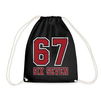 67 Six Seven  - Turnbeutel - Schwarz - Vorne