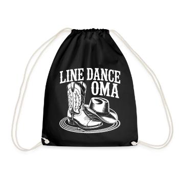 Line Dance Oma Cowboy Boots - Turnbeutel - Schwarz - Vorne