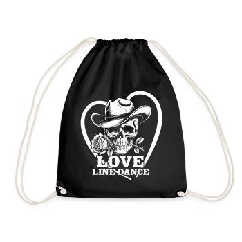 Danse en ligne de l’amour du crâne - Sac de sport léger - noir - Devant